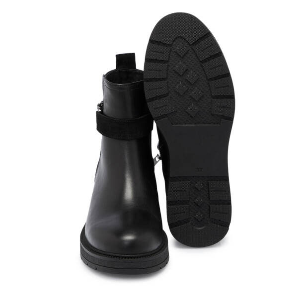 Siyah Deri Kadın Bot - K25K1BT68249-A23 - 4