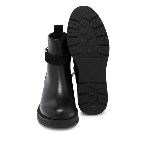 Siyah Deri Kadın Bot - K25K1BT68249-A23 - 4