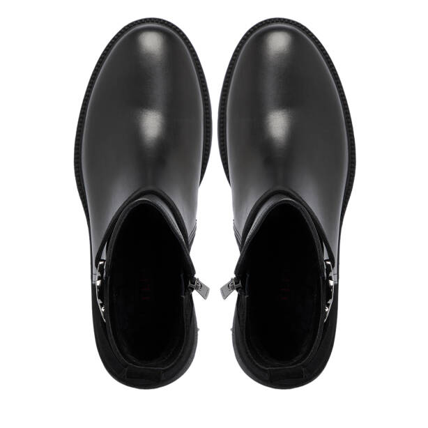 Siyah Deri Kadın Bot - K25K1BT68249-A23 - 5