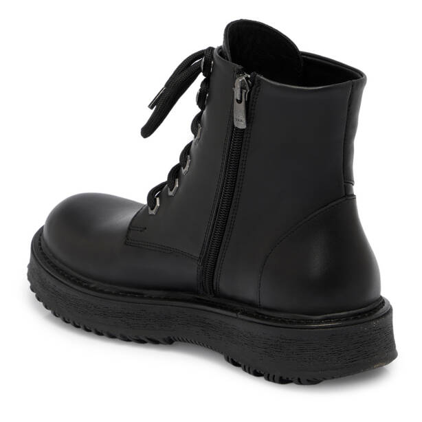 Siyah Deri Kadın Bot - K25K1BT68250-A23 - 2