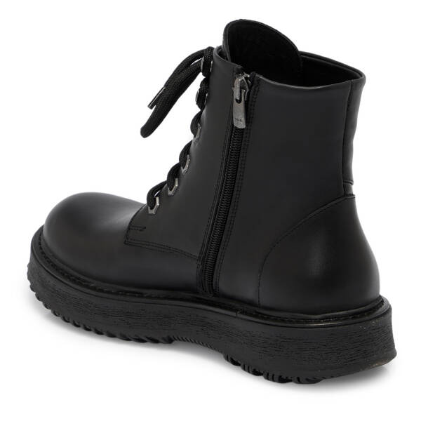 Siyah Deri Kadın Bot - K25K1BT68250-A23 - 2