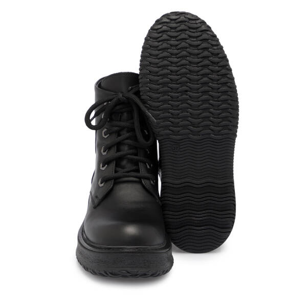 Siyah Deri Kadın Bot - K25K1BT68250-A23 - 4