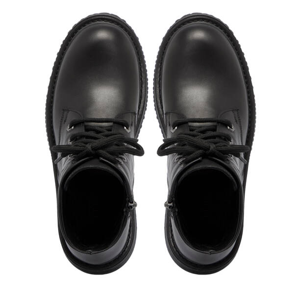 Siyah Deri Kadın Bot - K25K1BT68250-A23 - 5