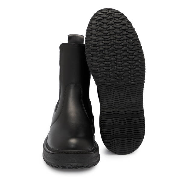 Siyah Deri Kadın Bot - K25K1BT68251-A23 - 4