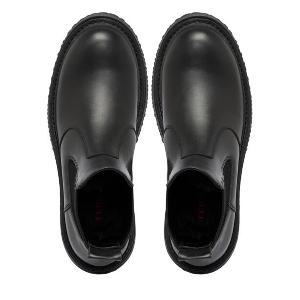 Siyah Deri Kadın Bot - K25K1BT68251-A23 - 5