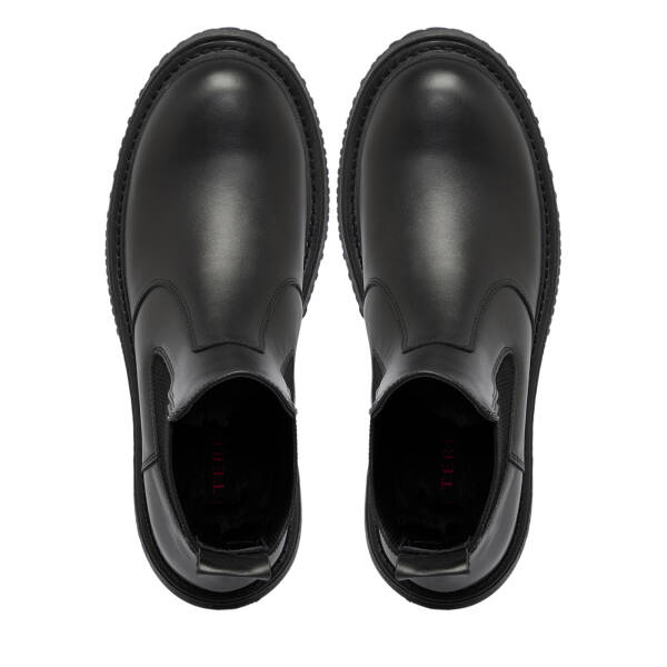 Siyah Deri Kadın Bot - K25K1BT68251-A23 - 5