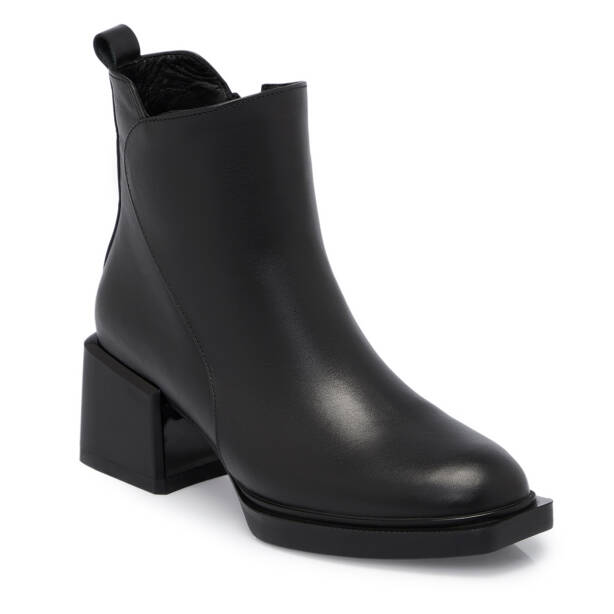 Siyah Deri Kadın Bot - K25K1BT68252-A23 