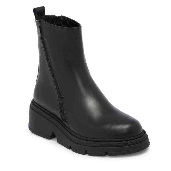 Siyah Deri Kadın Bot - K25K1BT68253-A23 - 1