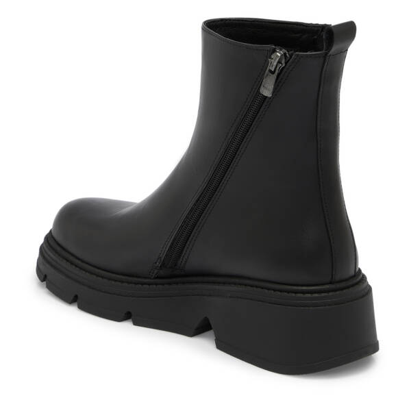 Siyah Deri Kadın Bot - K25K1BT68253-A23 - 2