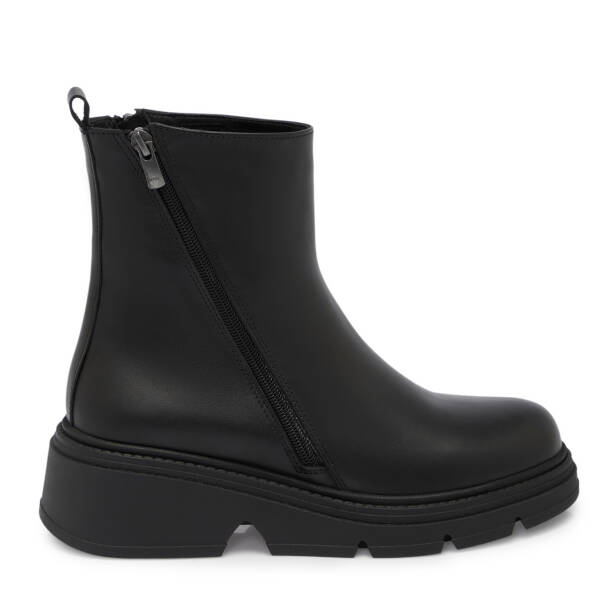 Siyah Deri Kadın Bot - K25K1BT68253-A23 - 3