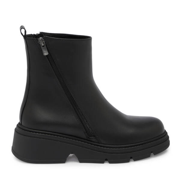 Siyah Deri Kadın Bot - K25K1BT68253-A23 - 3