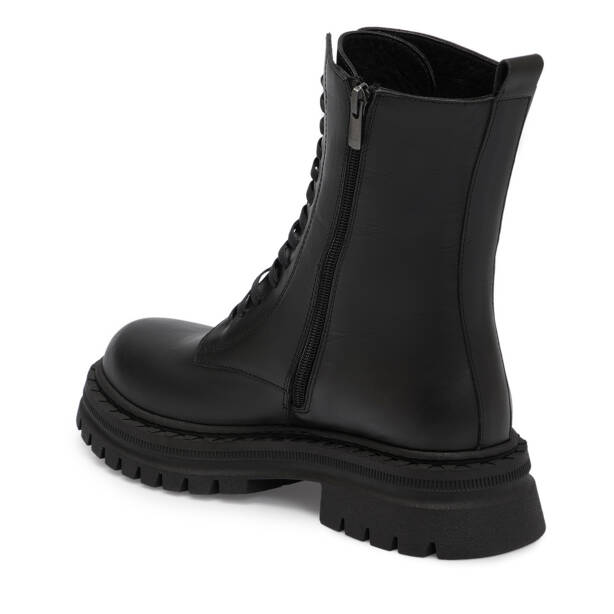 Siyah Deri Kadın Bot - K25K1BT68255-A23 - 2