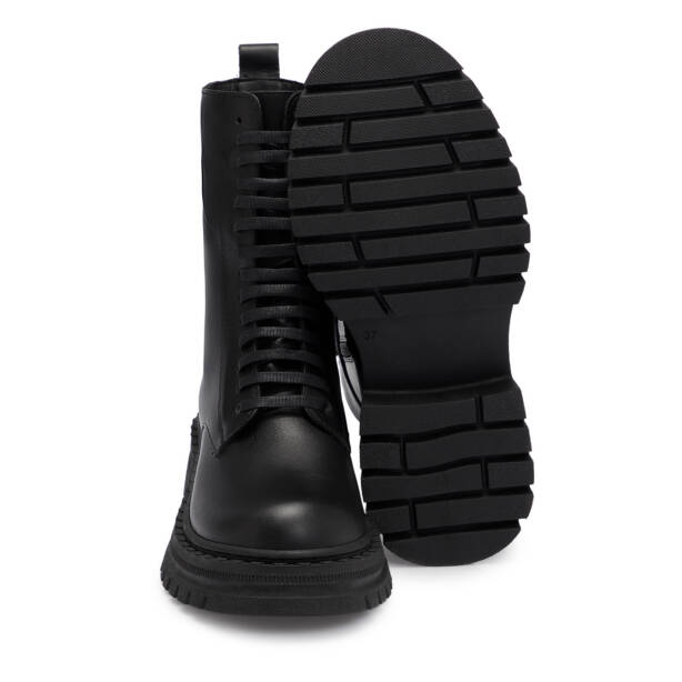 Siyah Deri Kadın Bot - K25K1BT68255-A23 - 4