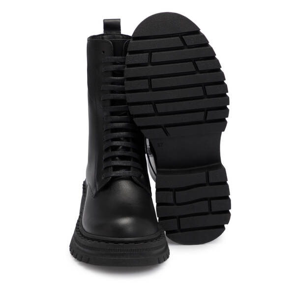 Siyah Deri Kadın Bot - K25K1BT68255-A23 - 4