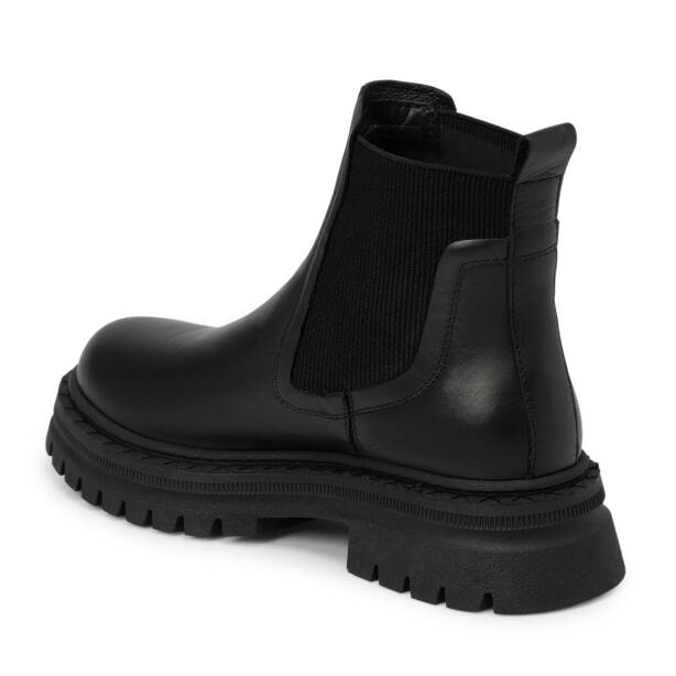 Siyah Deri Kadın Bot - K25K1BT68256-A23 - 2