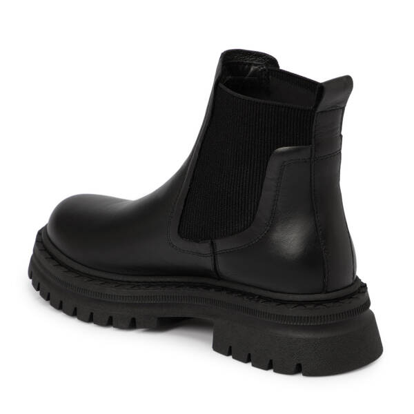 Siyah Deri Kadın Bot - K25K1BT68256-A23 - 2