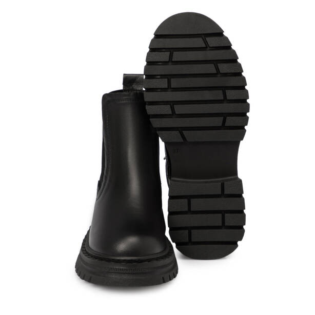 Siyah Deri Kadın Bot - K25K1BT68256-A23 - 4