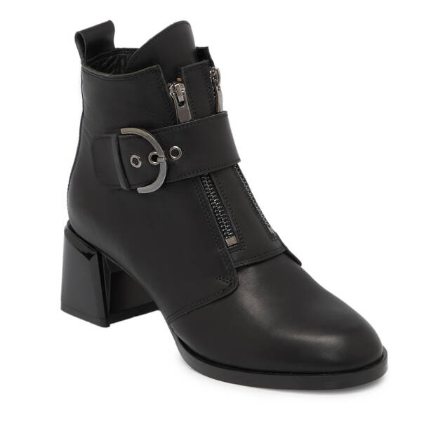 Siyah Deri Kadın Bot - K25K1BT68261-A23 