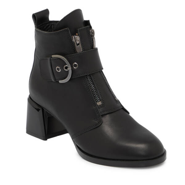 Siyah Deri Kadın Bot - K25K1BT68261-A23 - 1