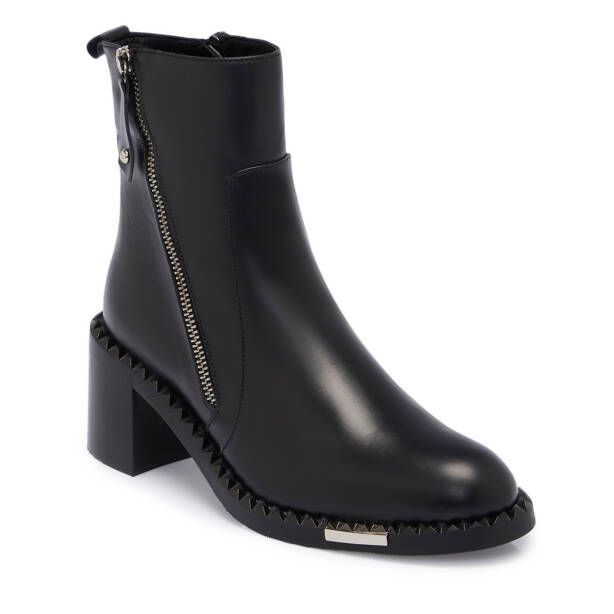 Siyah Deri Kadın Bot - K25K1BT68264-A23 