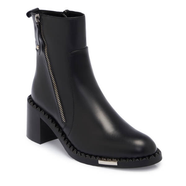 Siyah Deri Kadın Bot - K25K1BT68264-A23 - 1