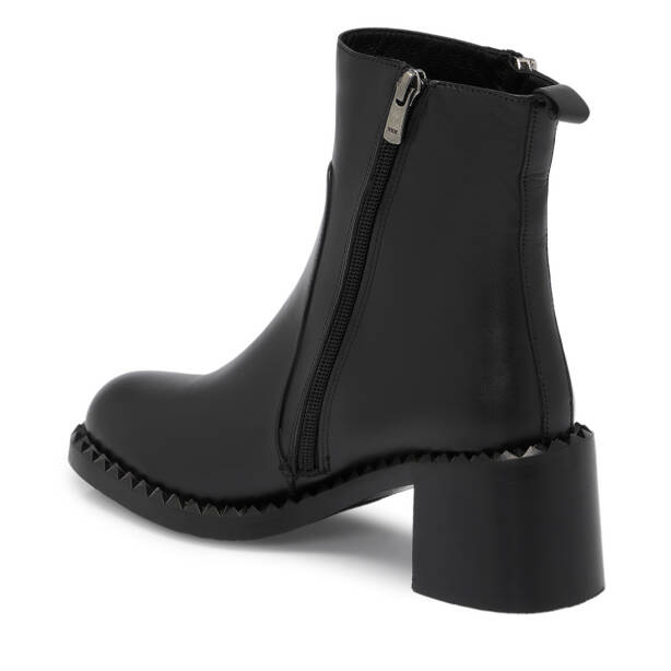 Siyah Deri Kadın Bot - K25K1BT68264-A23 - 2