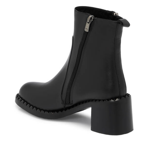 Siyah Deri Kadın Bot - K25K1BT68264-A23 - 2