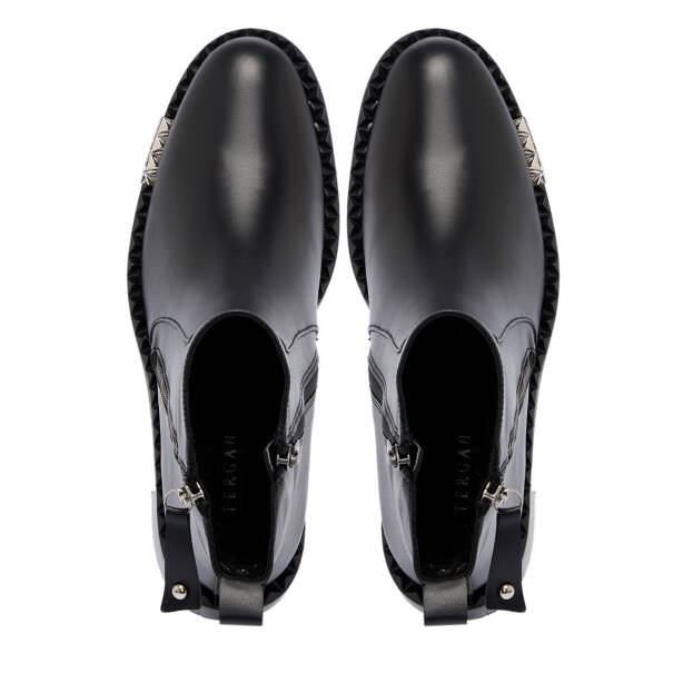 Siyah Deri Kadın Bot - K25K1BT68264-A23 - 5