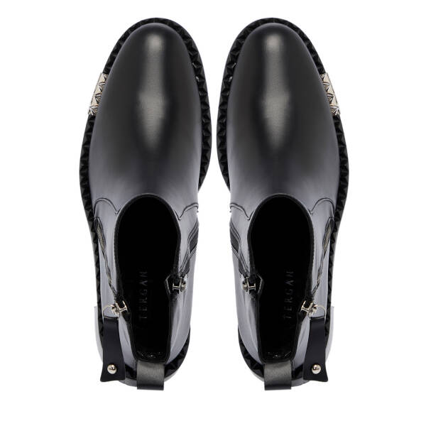 Siyah Deri Kadın Bot - K25K1BT68264-A23 - 5