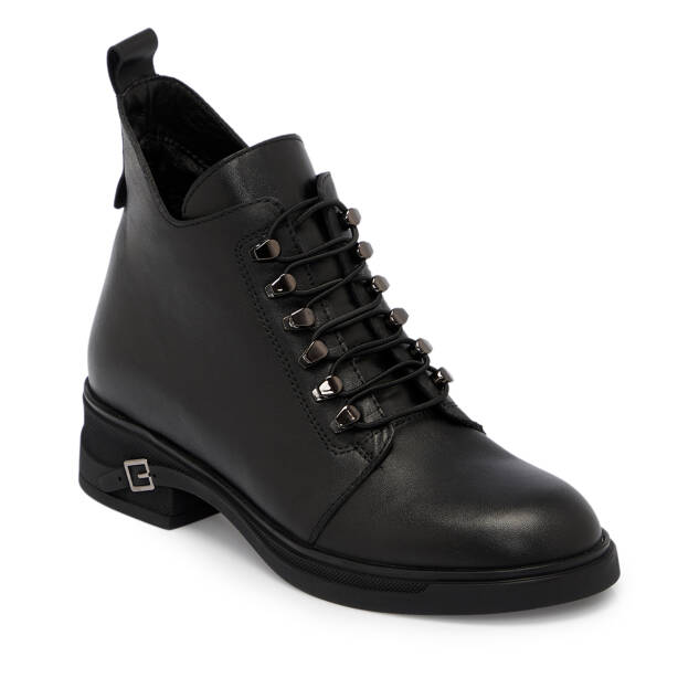 Siyah Deri Kadın Bot - K25K1BT68267-A23 