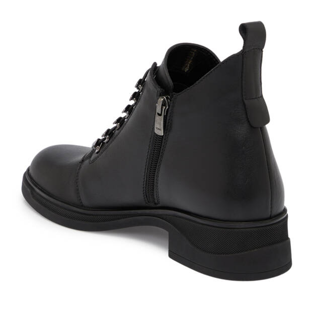 Siyah Deri Kadın Bot - K25K1BT68267-A23 - 2