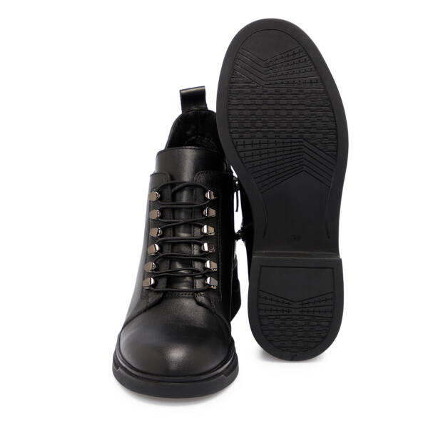 Siyah Deri Kadın Bot - K25K1BT68267-A23 - 4