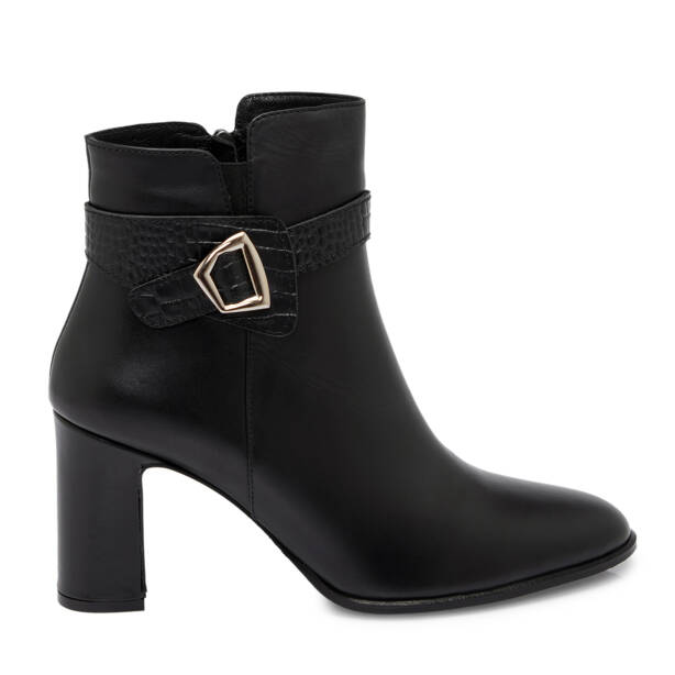 Siyah Deri Kadın Bot - K25K1BT68277-A23 - 3