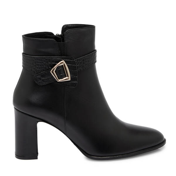 Siyah Deri Kadın Bot - K25K1BT68277-A23 - 3