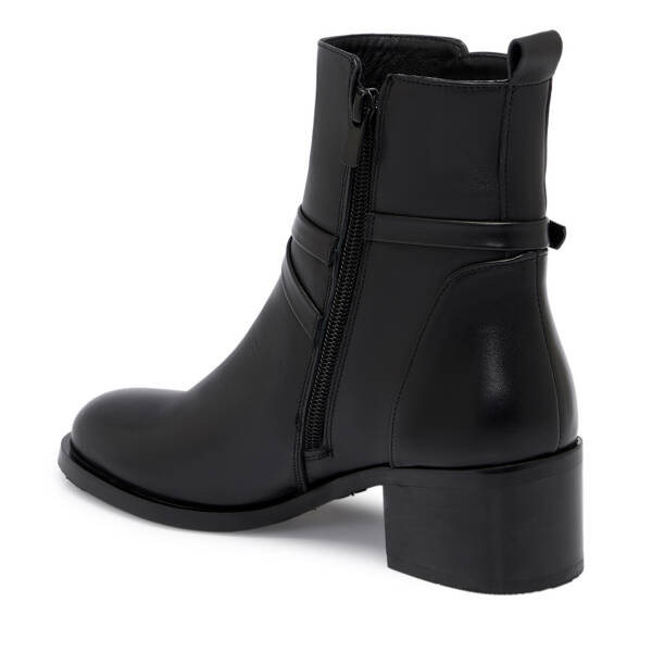 Siyah Deri Kadın Bot - K25K1BT68279-A23 - 2