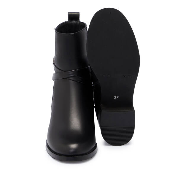 Siyah Deri Kadın Bot - K25K1BT68279-A23 - 4