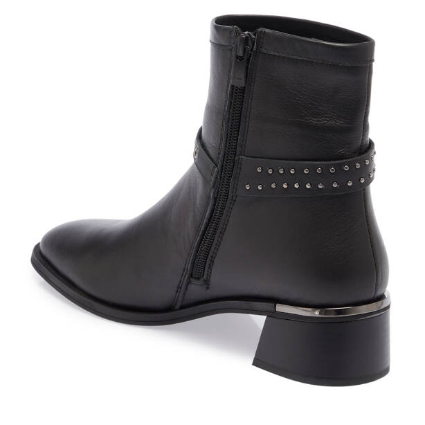 Siyah Deri Kadın Bot - K25K1BT68282-A23 - 2