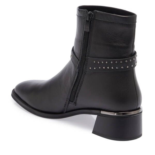 Siyah Deri Kadın Bot - K25K1BT68282-A23 - 2