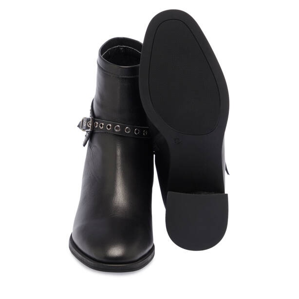 Siyah Deri Kadın Bot - K25K1BT68282-A23 - 4