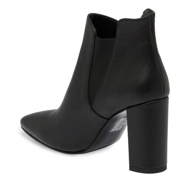 Siyah Deri Kadın Bot - K25K1BT68285-A23 - Tergan