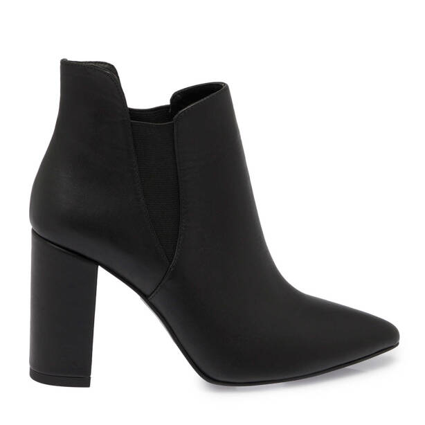 Siyah Deri Kadın Bot - K25K1BT68285-A23 - Tergan