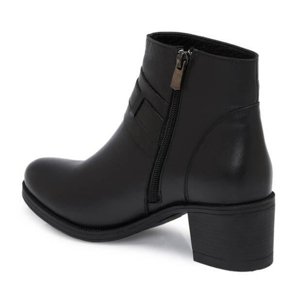 Siyah Deri Kadın Bot - K25K1BT68290-A43 - 2