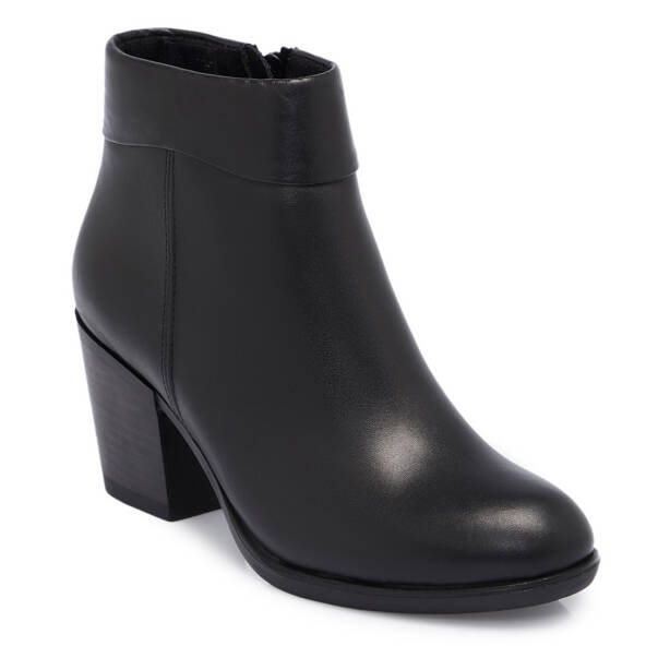 Siyah Deri Kadın Bot - K25K1BT68291-A43 - 1