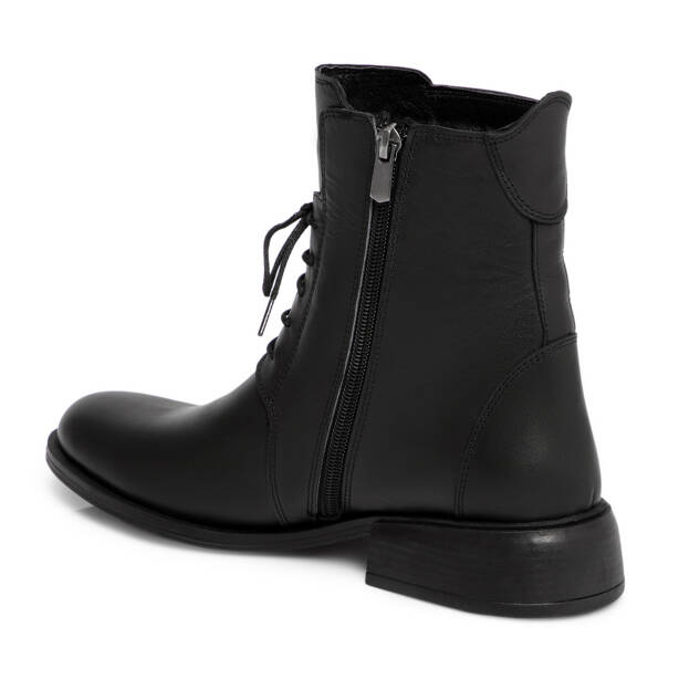 Siyah Deri Kadın Bot - K25K1BT68292-A23 - 2