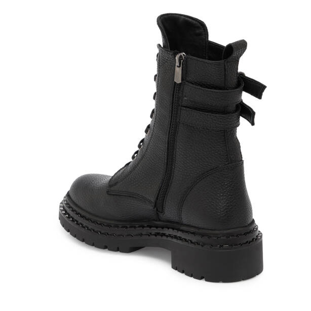 Siyah Deri Kadın Bot - K25K1BT68299-A23 - 2