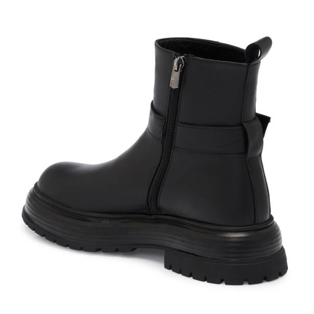 Siyah Deri Kadın Bot - K25K1BT68305-A23 - 2