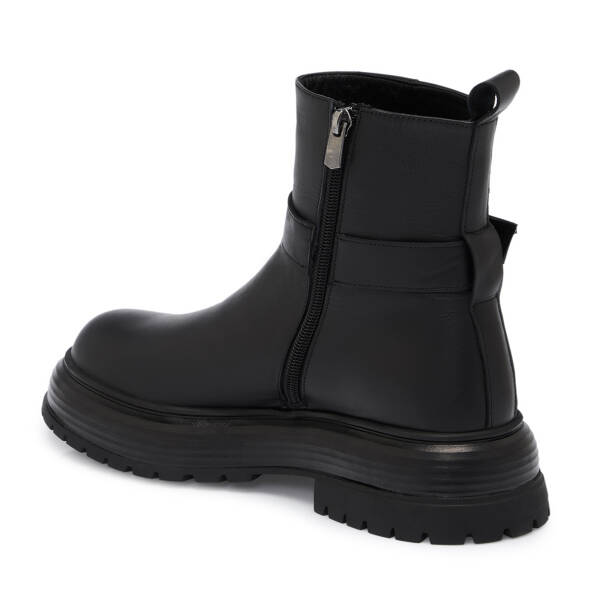 Siyah Deri Kadın Bot - K25K1BT68305-A23 - 2