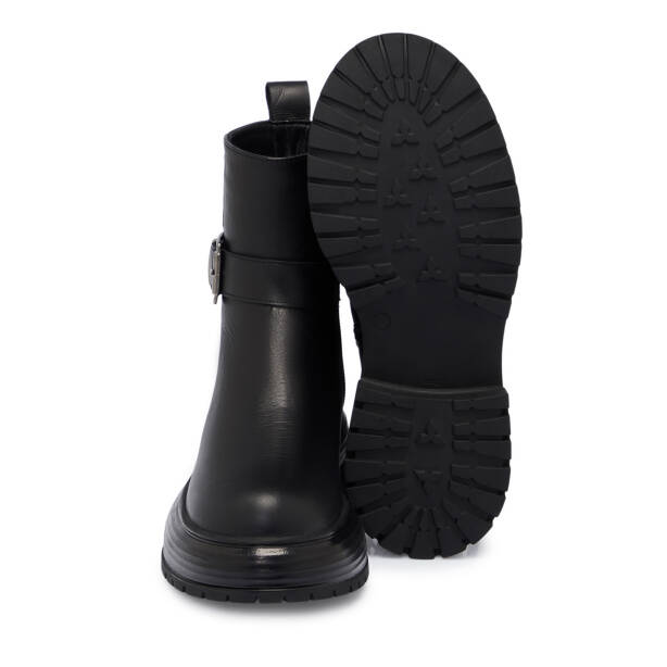 Siyah Deri Kadın Bot - K25K1BT68305-A23 - 4