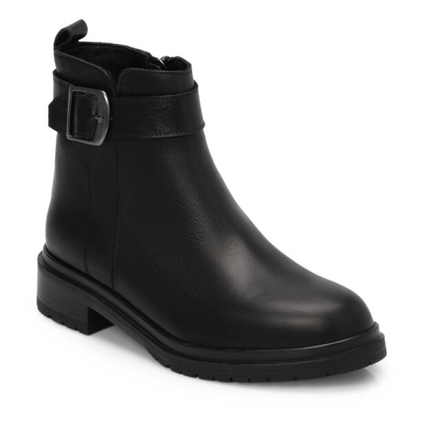 Siyah Deri Kadın Bot - K25K1BT68306-A23 