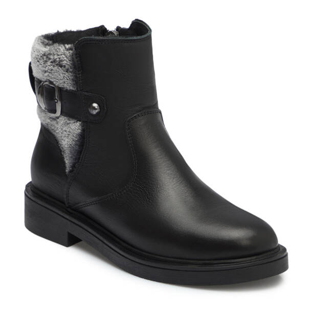 Siyah Hakiki Deri Kadın Bot - K25K1BT68310-A23 - 2